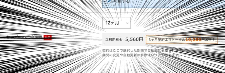 割引キャンペーン+お友達紹介プログラムを併用すると初期費用が13,200円から5,560円に(12ヶ月契約の場合)