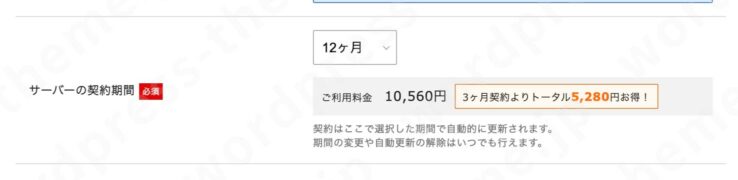 エックスサーバーの公式サイトから直接申し込むと割引なし